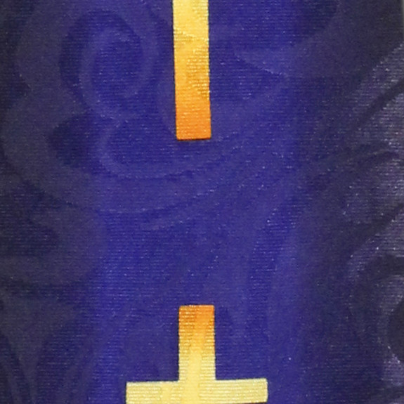 1699-102: Cross Vertical Stripe Necktie Church Ties Navy by Steven Harris