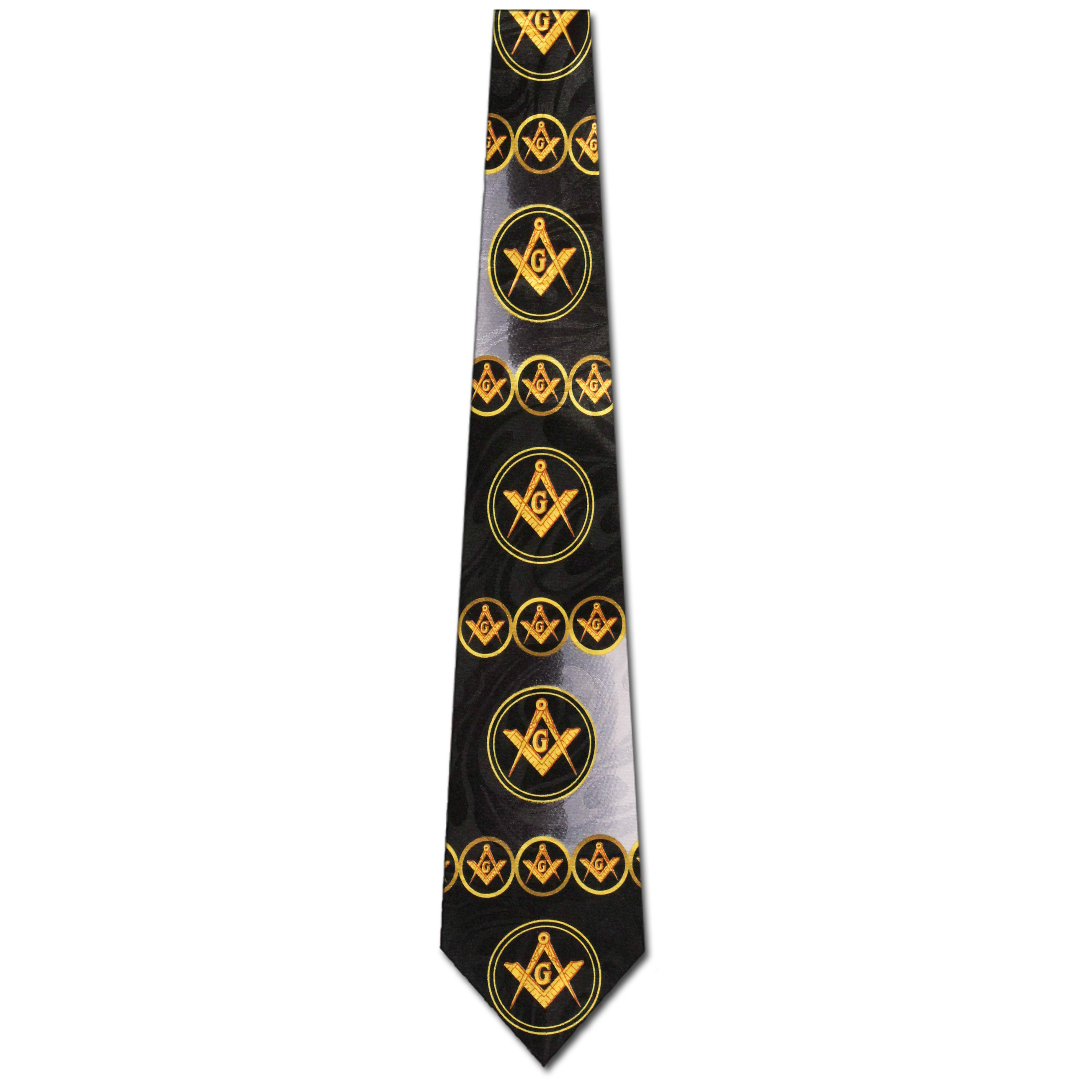 1707-100: Masons Medallions Ties Black Mason Neckties by Steven Harris at Abcties.com