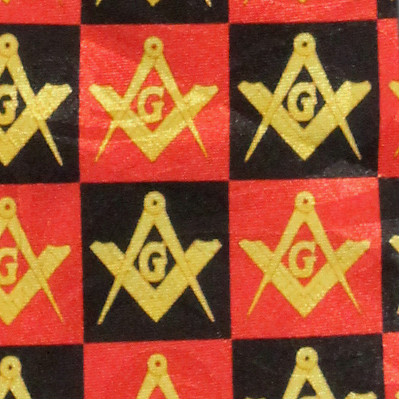 1708-104: Mason Chex Ties Red Mason Necktie by Steven Harris