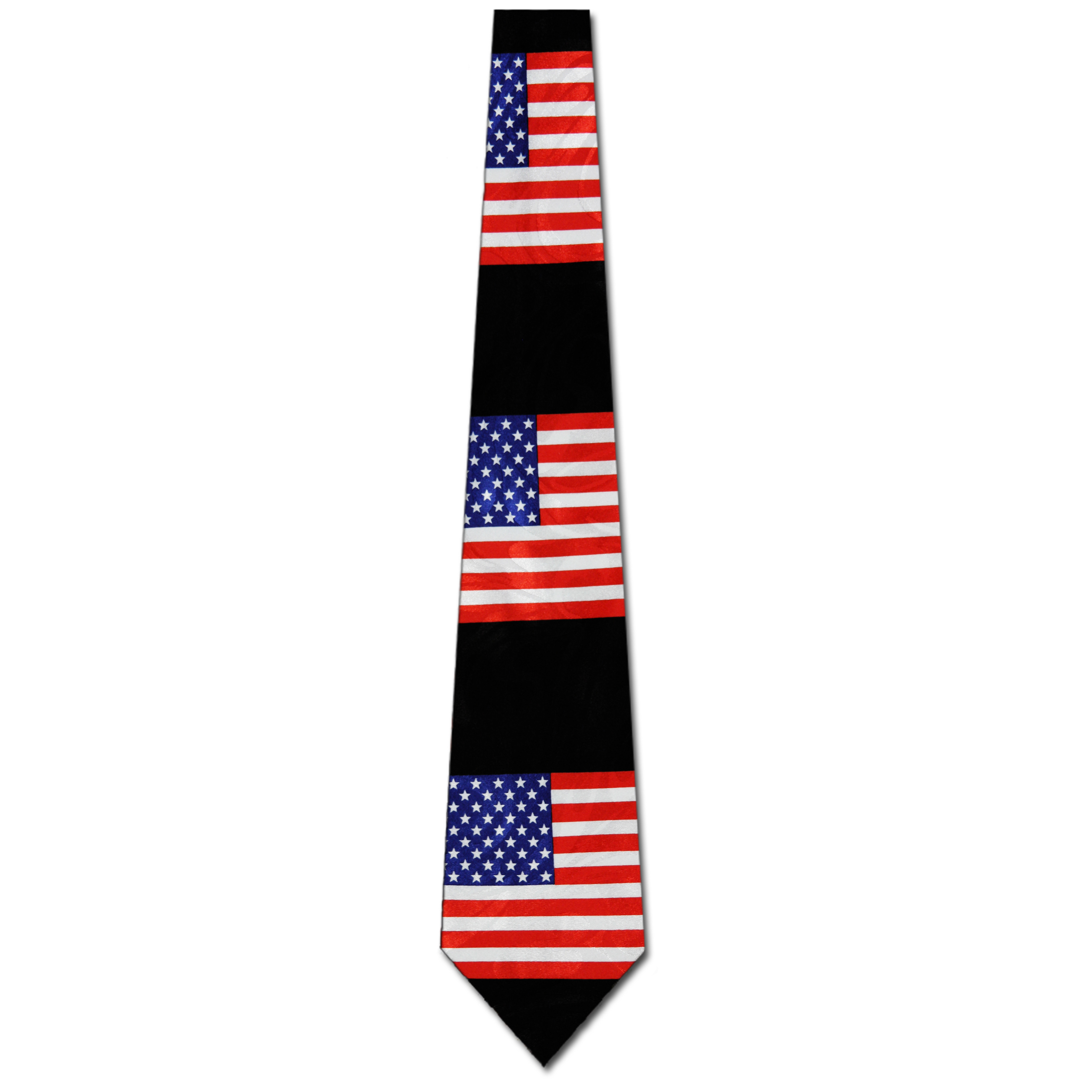 1709-100: Big Flags Ties Black Neckties by Steven Harris at Abcties.com