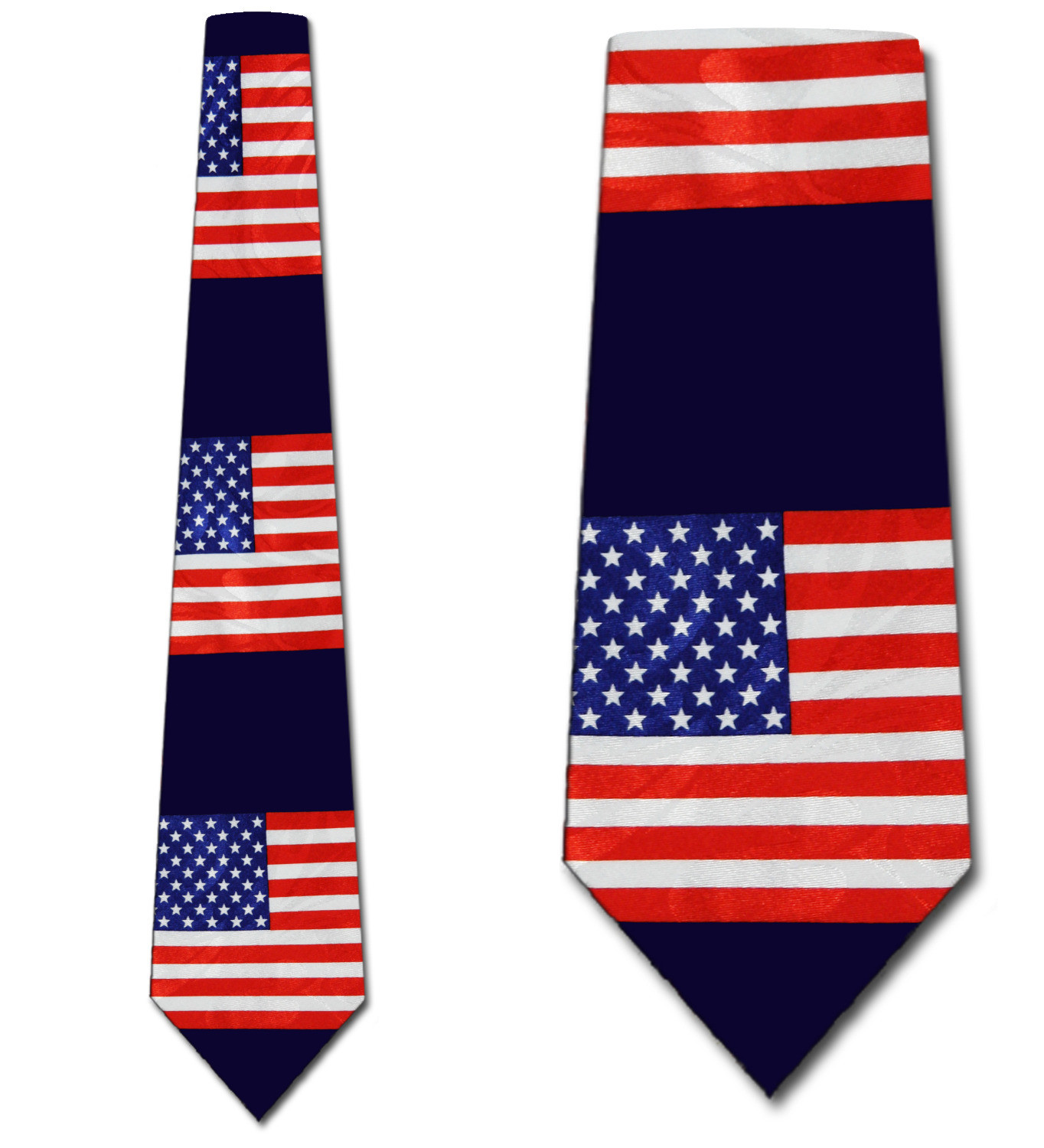 1709-102: Big Flags Ties Navy Neckties by Steven Harris