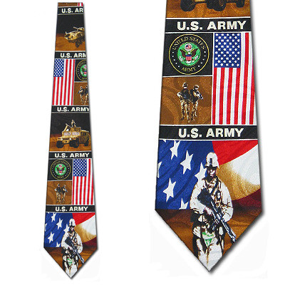 1711-100: US Army Squares Tie Military Neckties by Steven Harris