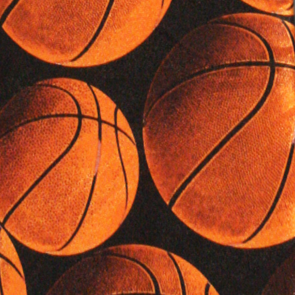 1722-100: Basketball Overlap Ties Basket Balls Necktie Black by Steven Harris