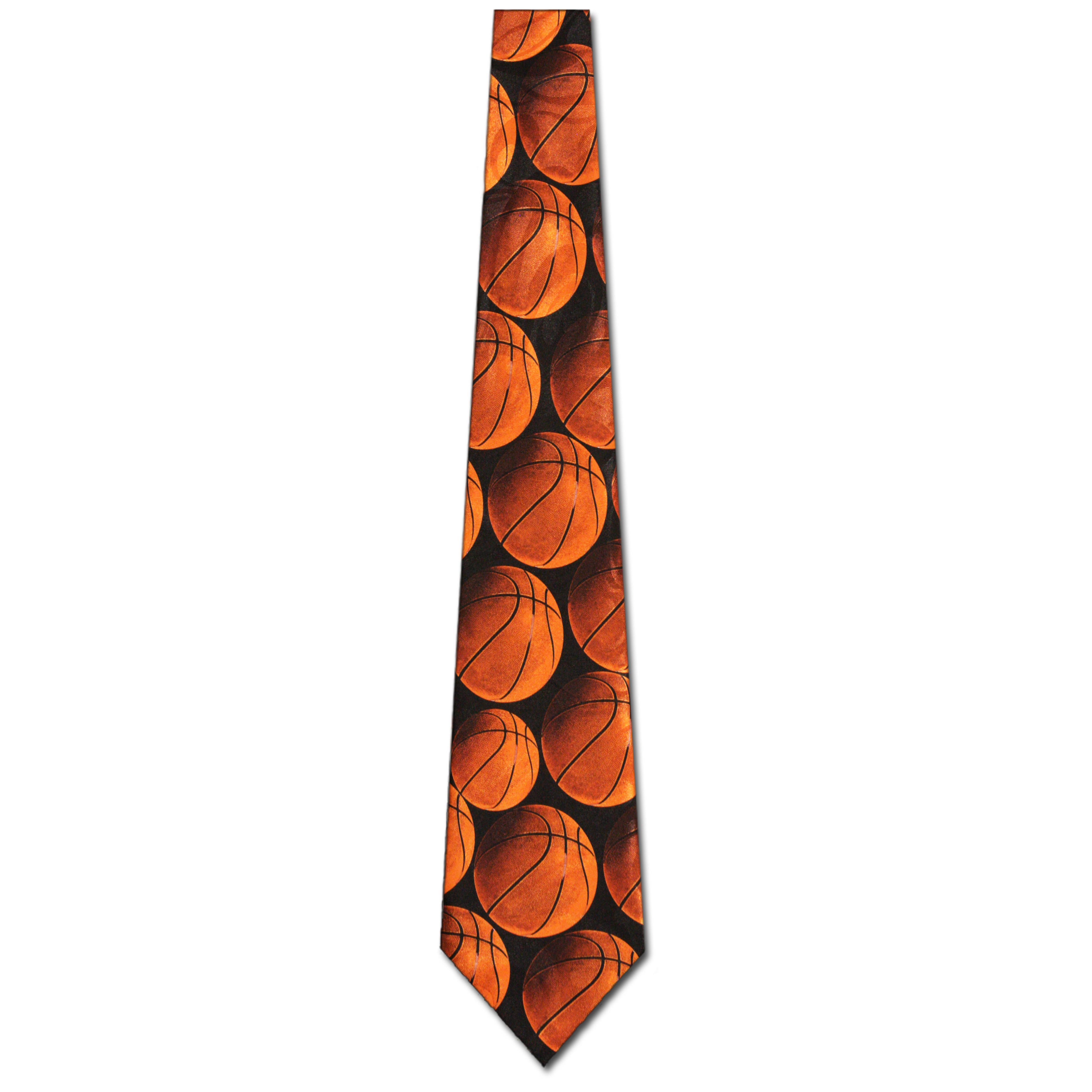 1722-100: Basketball Overlap Ties Basket Balls Necktie Black by Steven Harris at Abcties.com