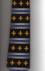 1731-100: Striped Fleur De Lis Neckties New Orleans NOLA Ties by Steven Harris