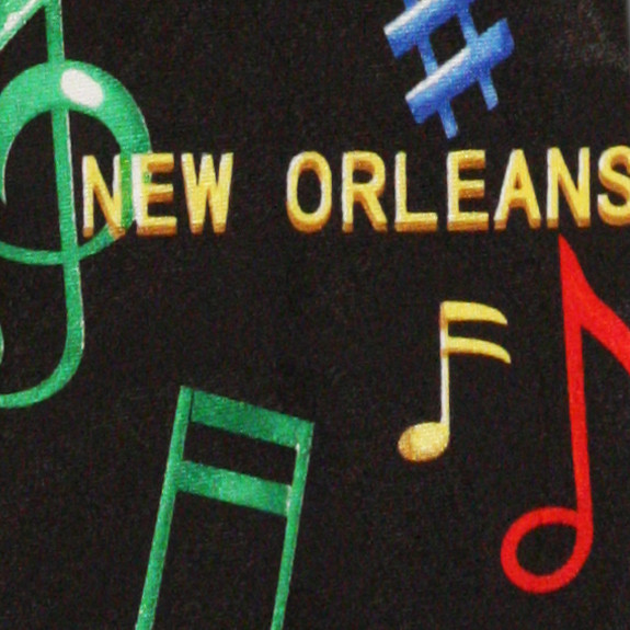 1732-100: Musical Notes Ties New Orleans Neckties Black by Steven Harris