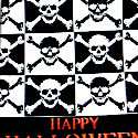 1737-100: Skull Ties Crossbones Neckties Black by Steven Harris