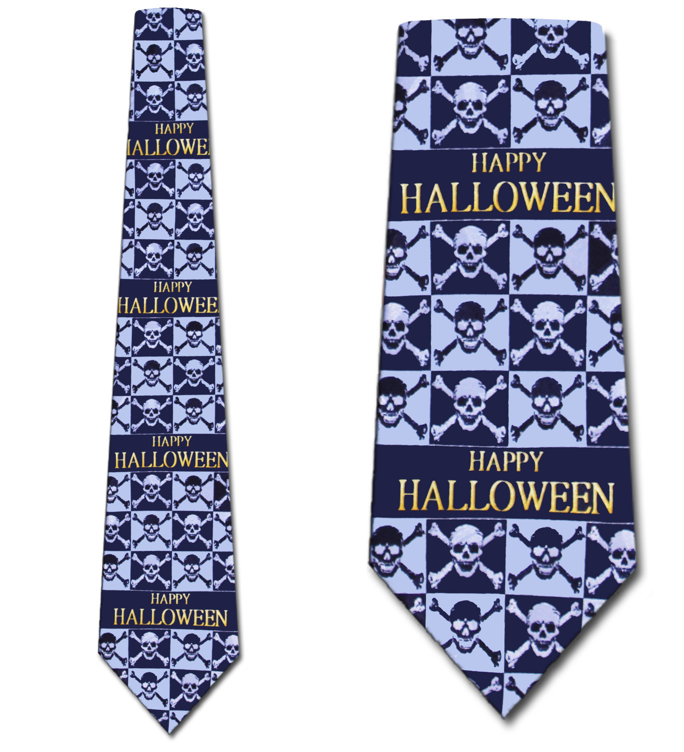 1737-102: Skull Ties Crossbones Neckties Navy by Steven Harris