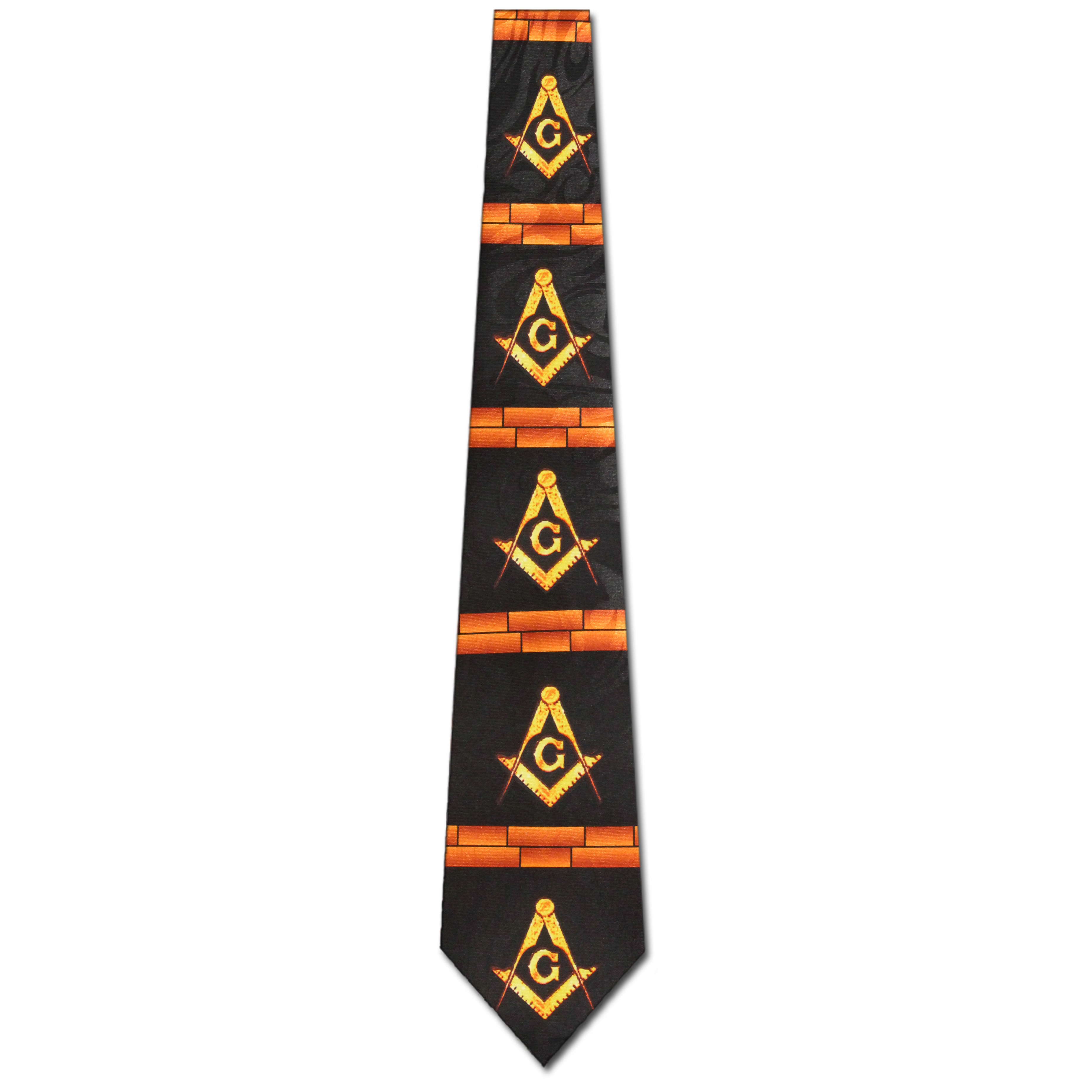 1764-100: Mason Ties Black Brick Stripe Necktie by Steven Harris at Abcties.com