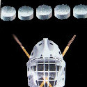 1765-100: Hockey Mask Ties Masks Pucks Sticks Necktie by Steven Harris