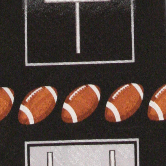 1766-100: Football Neckties Field Goal Balls Tie Black by Steven Harris