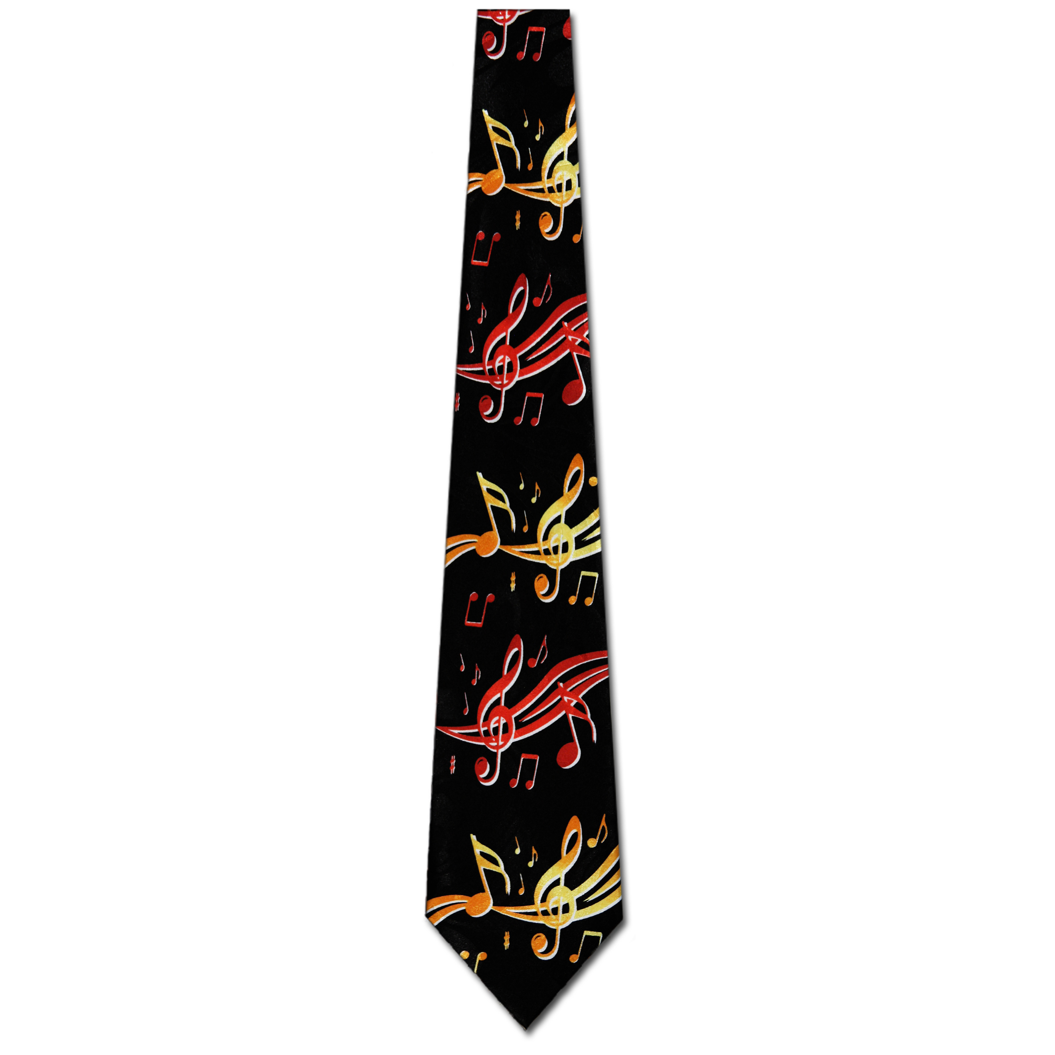 1772-100: Flowing Musical Notes Tie Black Brilliant Note Necktie by Steven Harris at Abcties.com
