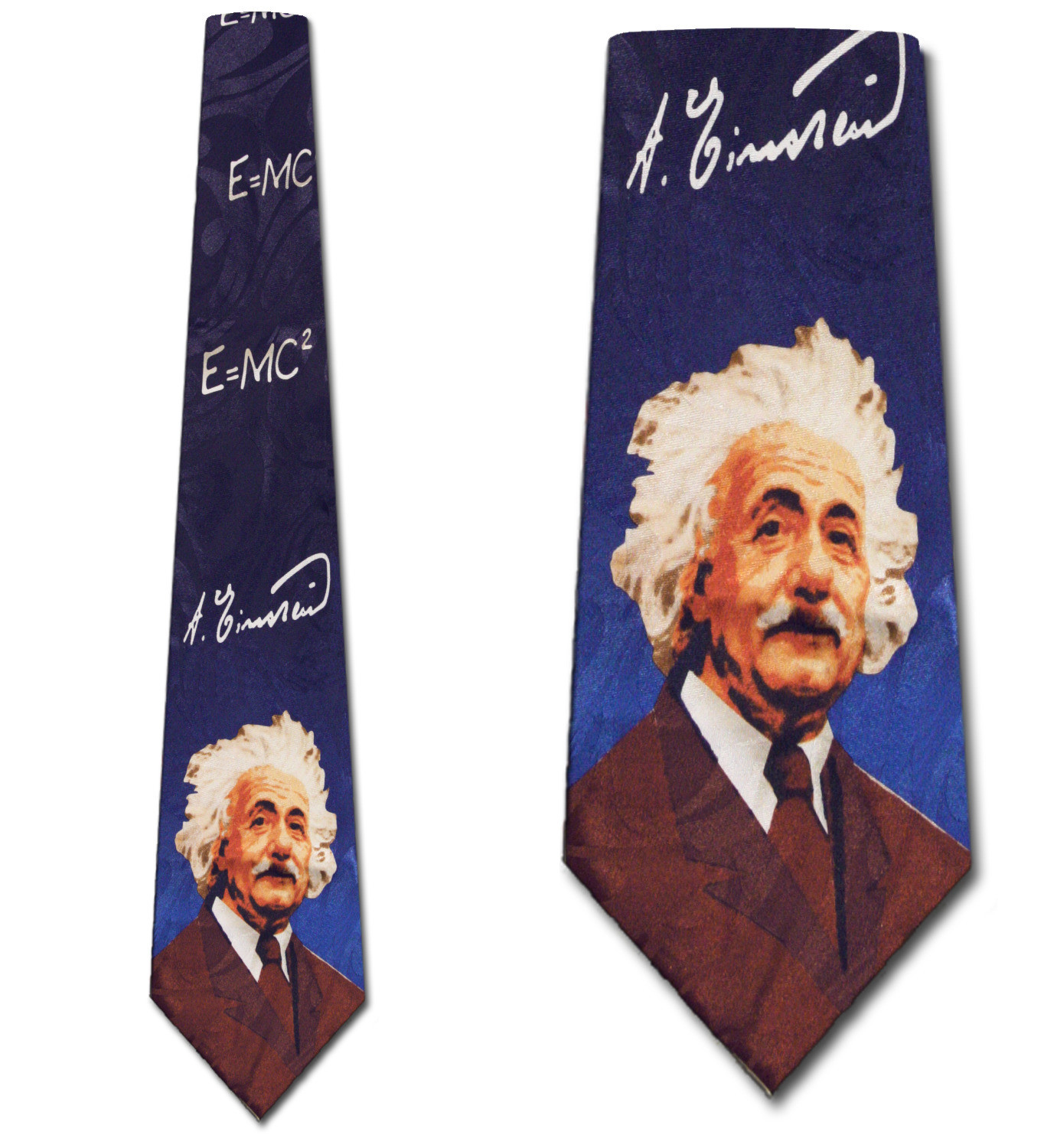 1779-102: Einstein Ties Albert E=MC2 Neckties Navy by Steven Harris