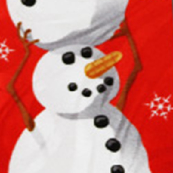 1790-104: Big Snowmen Ties Snow Winter Neckties Red by Steven Harris