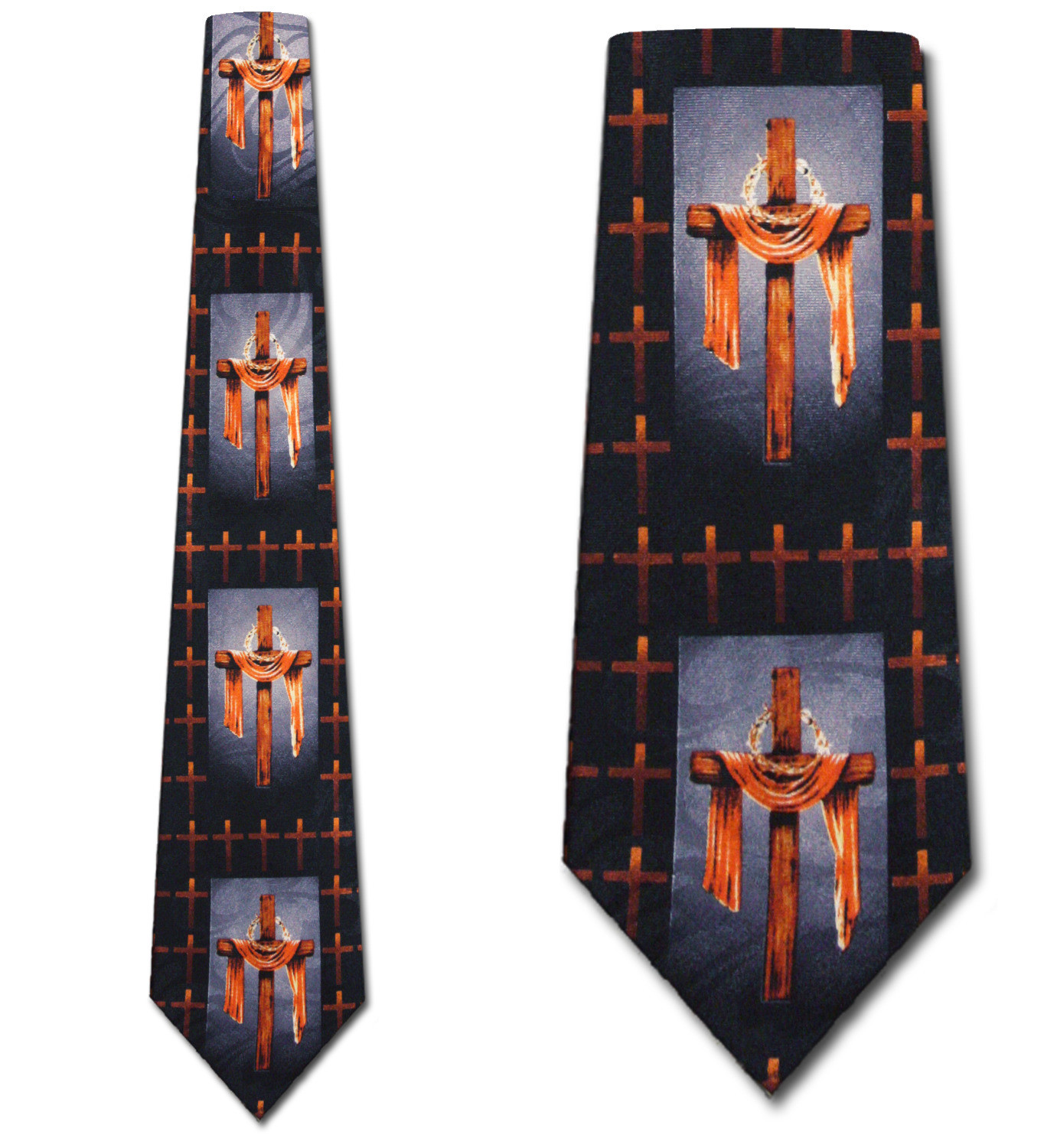 1793-100: Crosses Tie Black Palm Sunday Neckties Religious by Steven Harris at Abcties.com