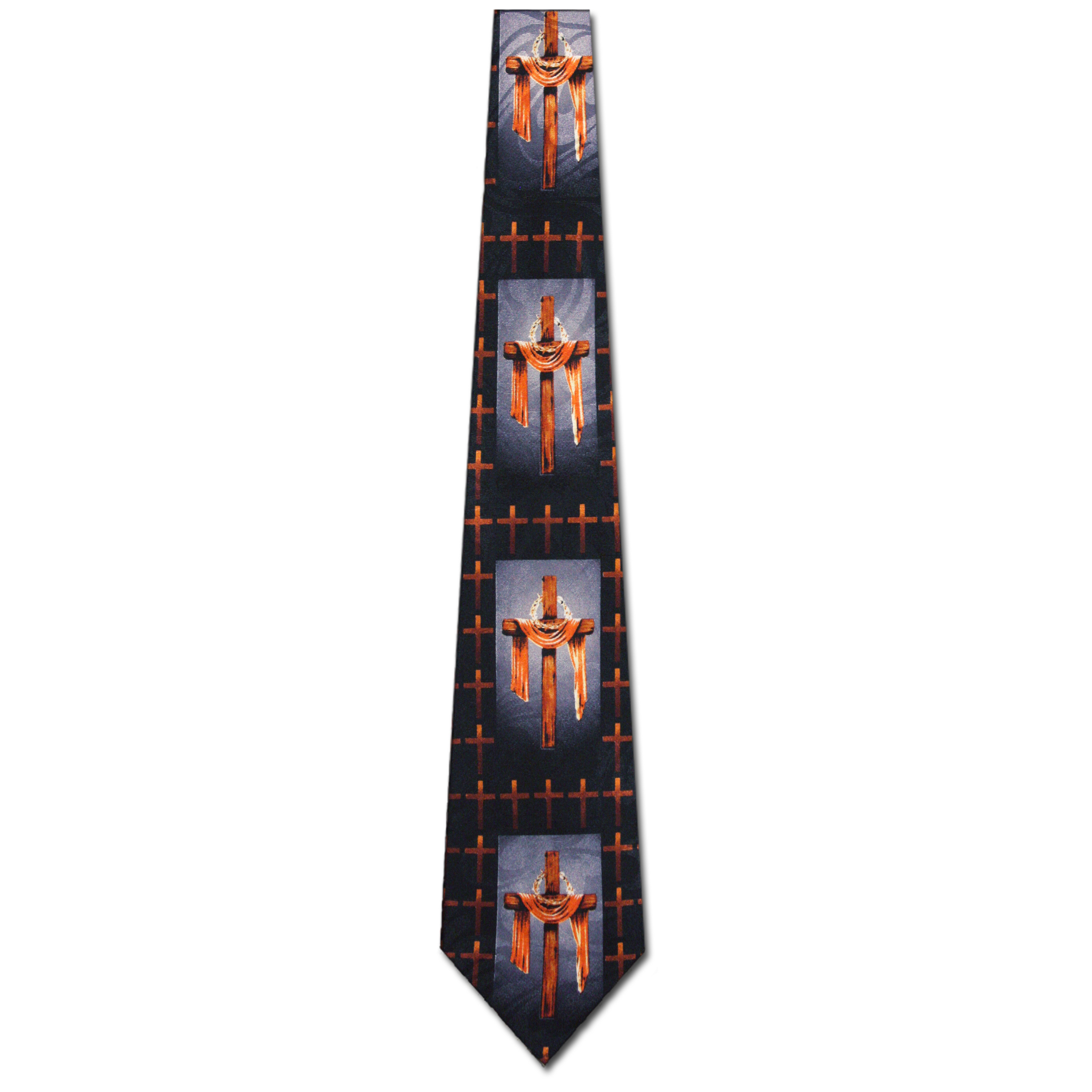 1793-100: Crosses Tie Black Palm Sunday Neckties Religious by Steven Harris at Abcties.com