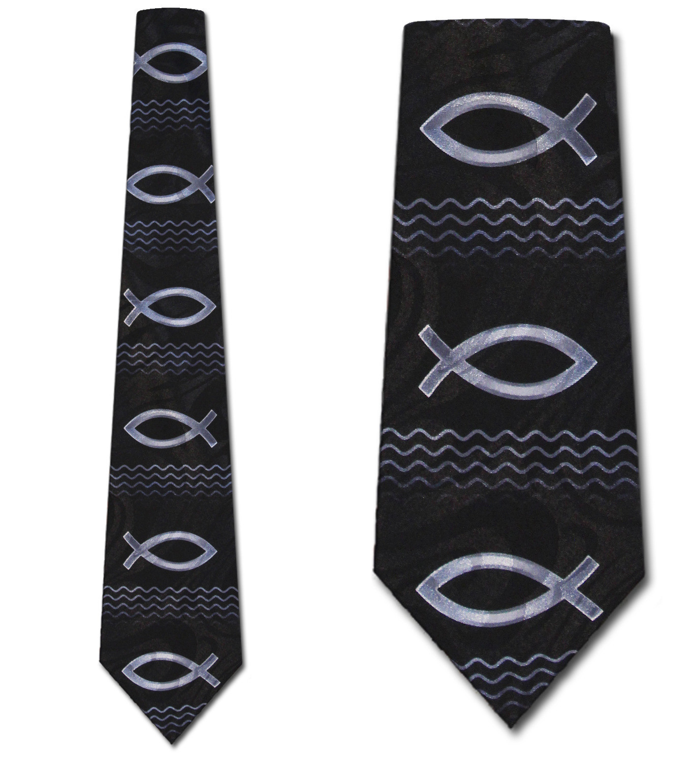 1804-0606: Religious Fish Ties Jesus Neckties by Steven Harris