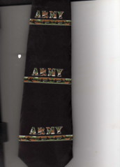 1804-100: Army Camo Stripe Ties Black United States Military Neckties by Steven Harris