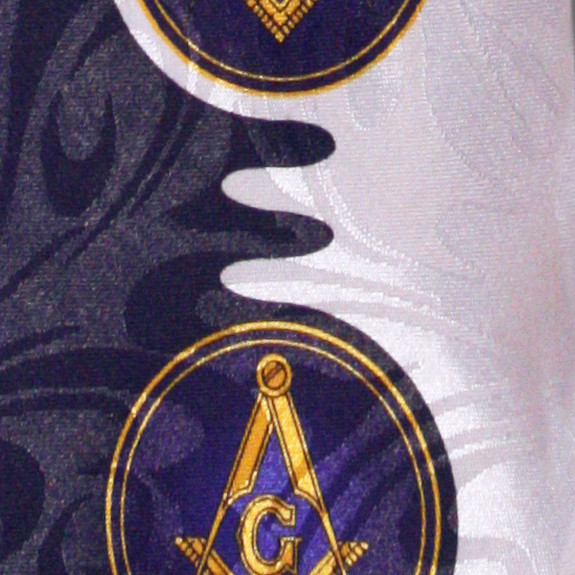 1810-102: Masons Necktie Navy Split Compass Wave Ties by Steven Harris