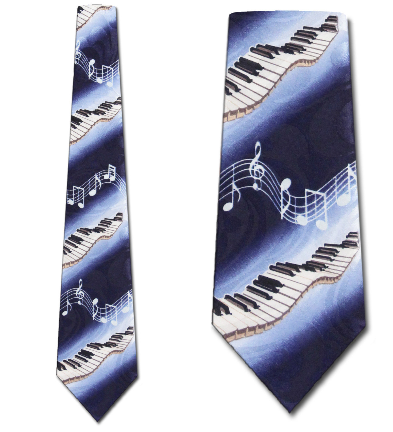 1821-100: Diagonal Piano Keys Tie Music Notes Keyboard Neckties by Steven Harris