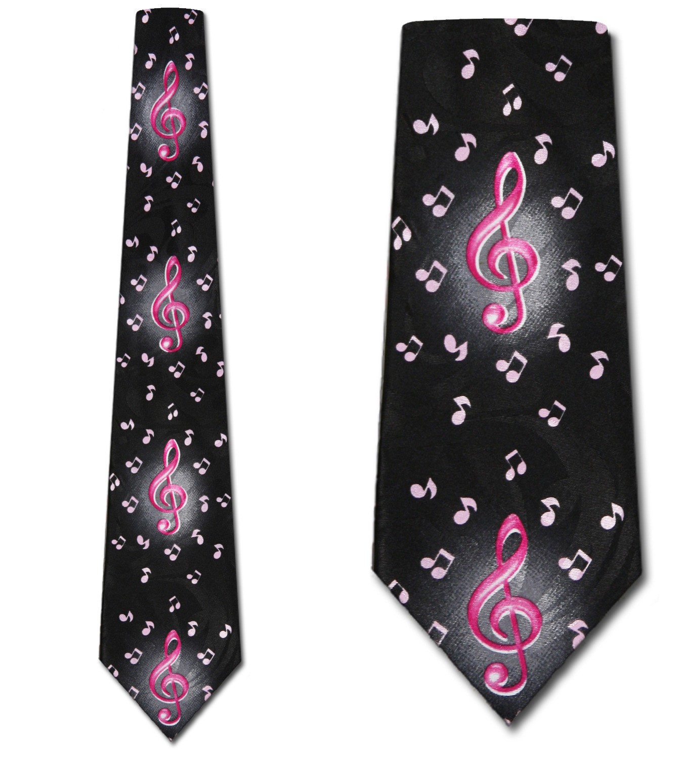 1823-100: Treble Clef Ties Musical Note Neckties Black by Steven Harris at Abcties.com