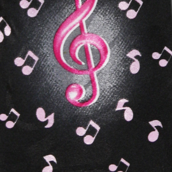 1823-100: Treble Clef Ties Musical Note Neckties Black by Steven Harris at Abcties.com