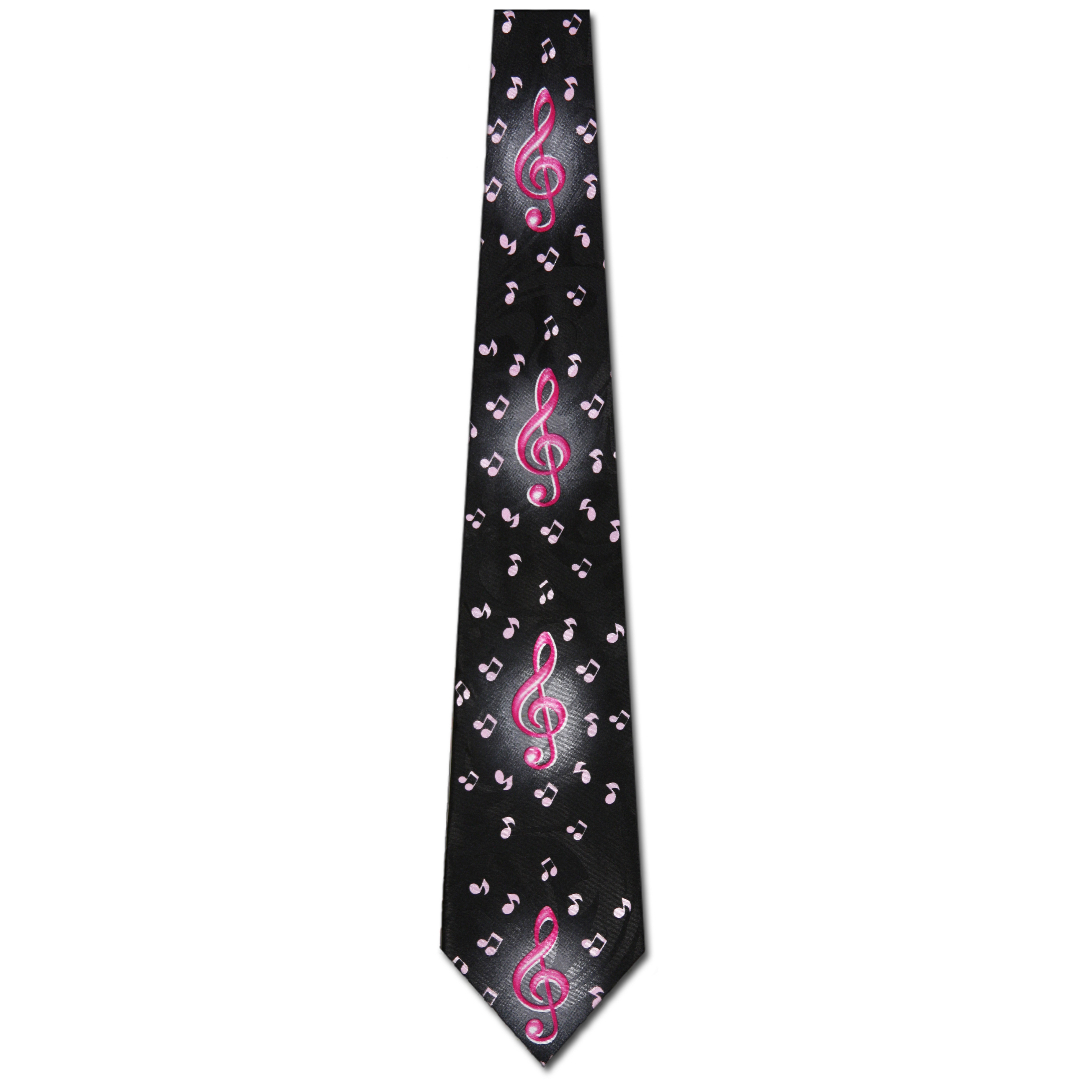 1823-100: Treble Clef Ties Musical Note Neckties Black by Steven Harris at Abcties.com