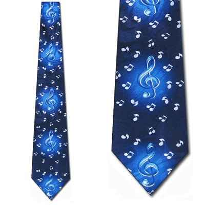 1823-102: Treble Clef Ties Musical Note Neckties by Steven Harris