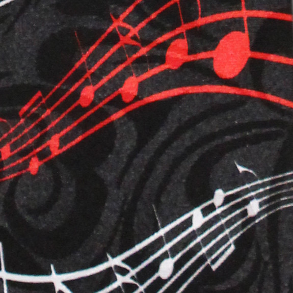 1824-100: Musical Notes Ties Red White Music Note Neckties by Steven Harris