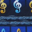 1827-102: Treble Clef Ties Navy Music Notes Necktie by Steven Harris