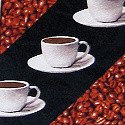 1829-100: Coffee Ties Striped Beans Necktie by Steven Harris