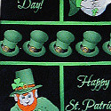 1839-100: Leprechaun Ties St Patricks Day Neckties Pot of Gold Black by Steven Harris
