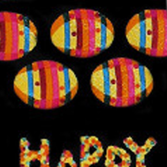 1840-100: Happy Easter Ties Easter Egg Neckties Black by Steven Harris