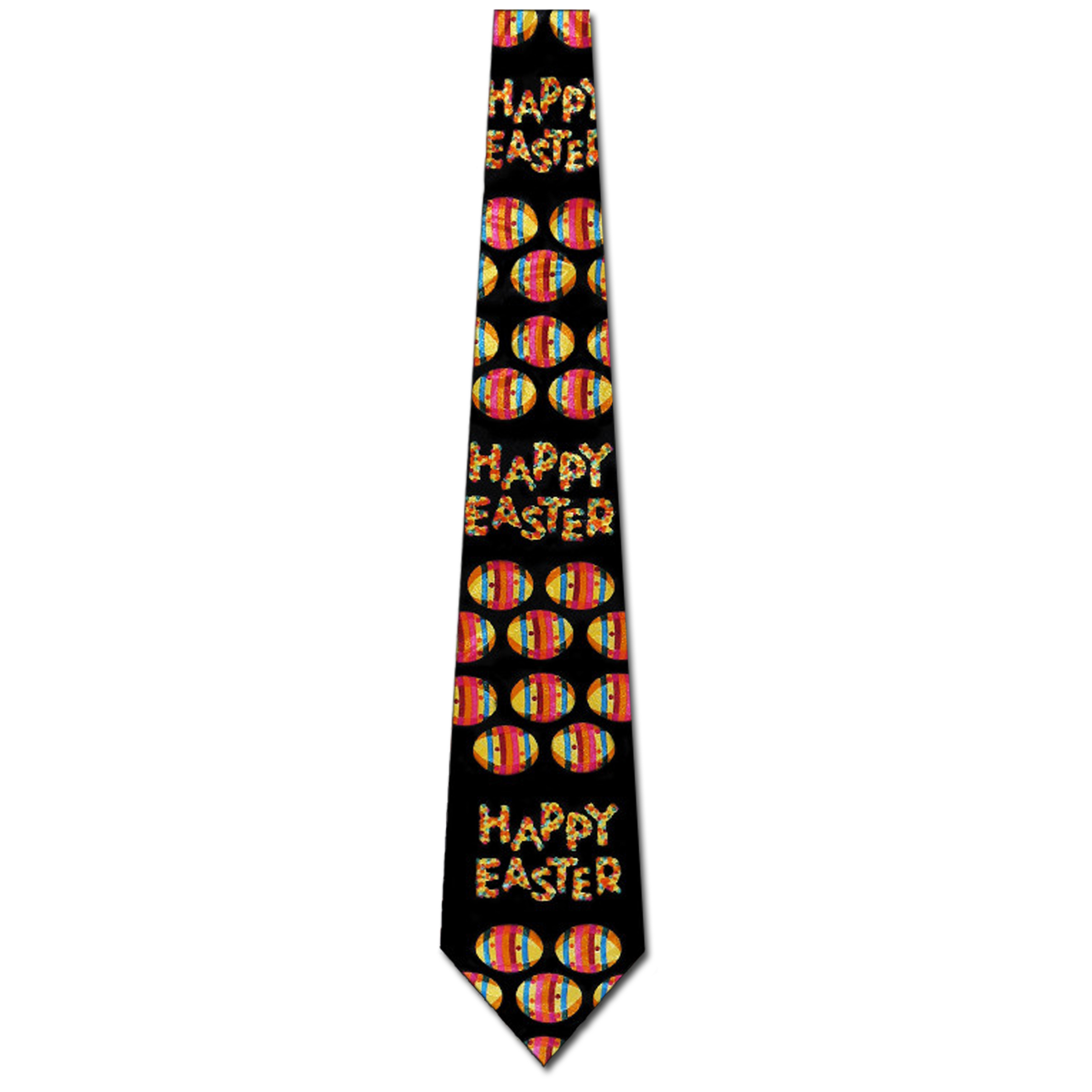 1840-100: Happy Easter Ties Easter Egg Neckties Black by Steven Harris at Abcties.com