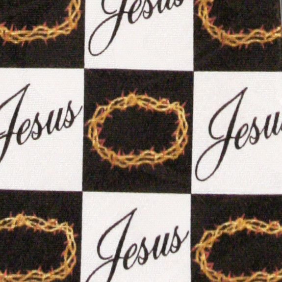1842-100: Jesus Neckties Crown of Thorns Tie Black by Steven Harris
