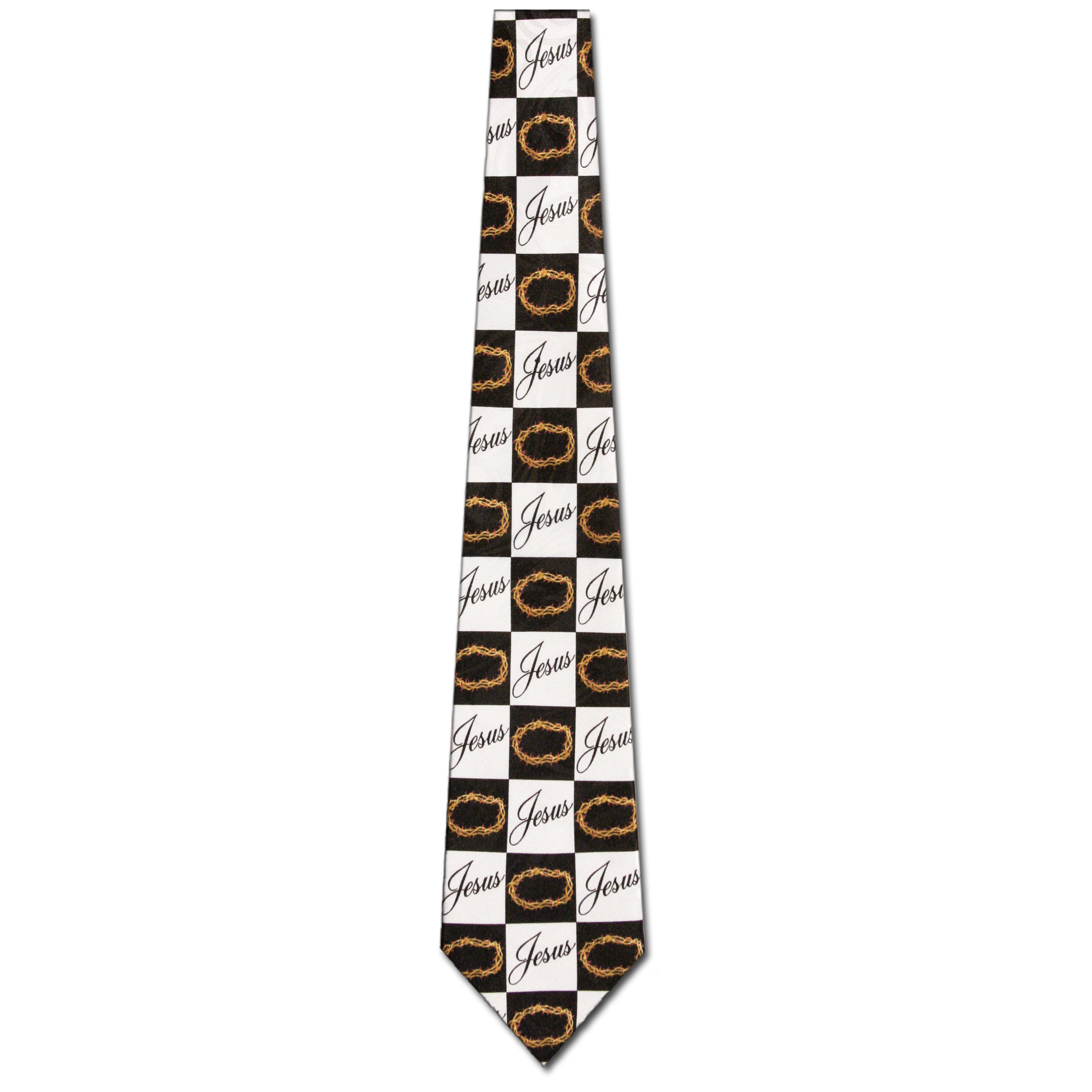 1842-100: Jesus Neckties Crown of Thorns Tie Black by Steven Harris at Abcties.com