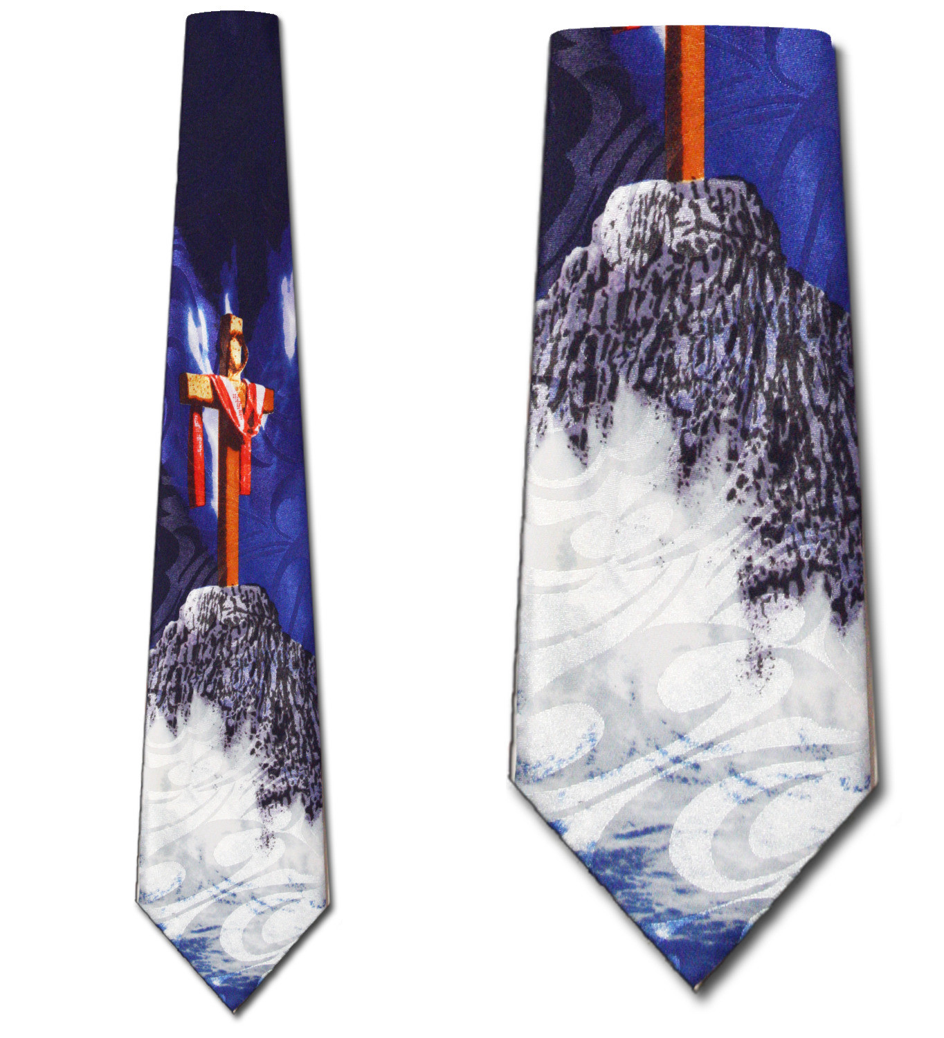 1851-102: Cliff top Cross Ties Waves Crashing Neckties by Steven Harris at Abcties.com