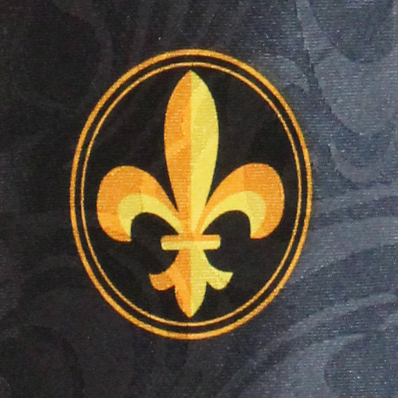 1854-100: New Orleans Ties Fleur De Lis Circles Neckties Black by Steven Harris