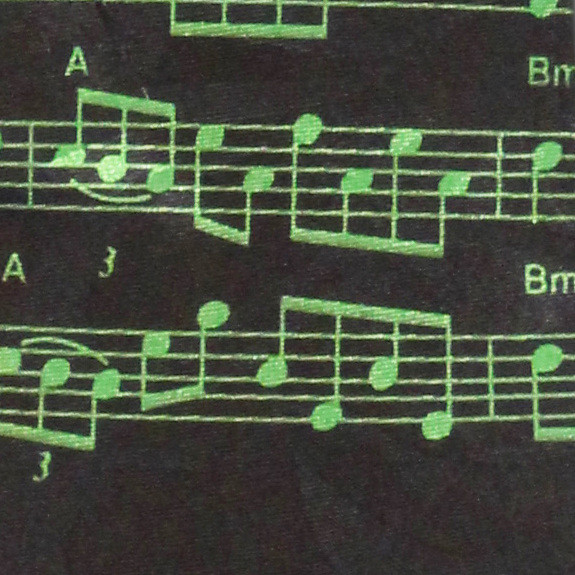 1860-100: Sheet Music Ties Notes Necktie Rainbow Black by Steven Harris at Abcties.com