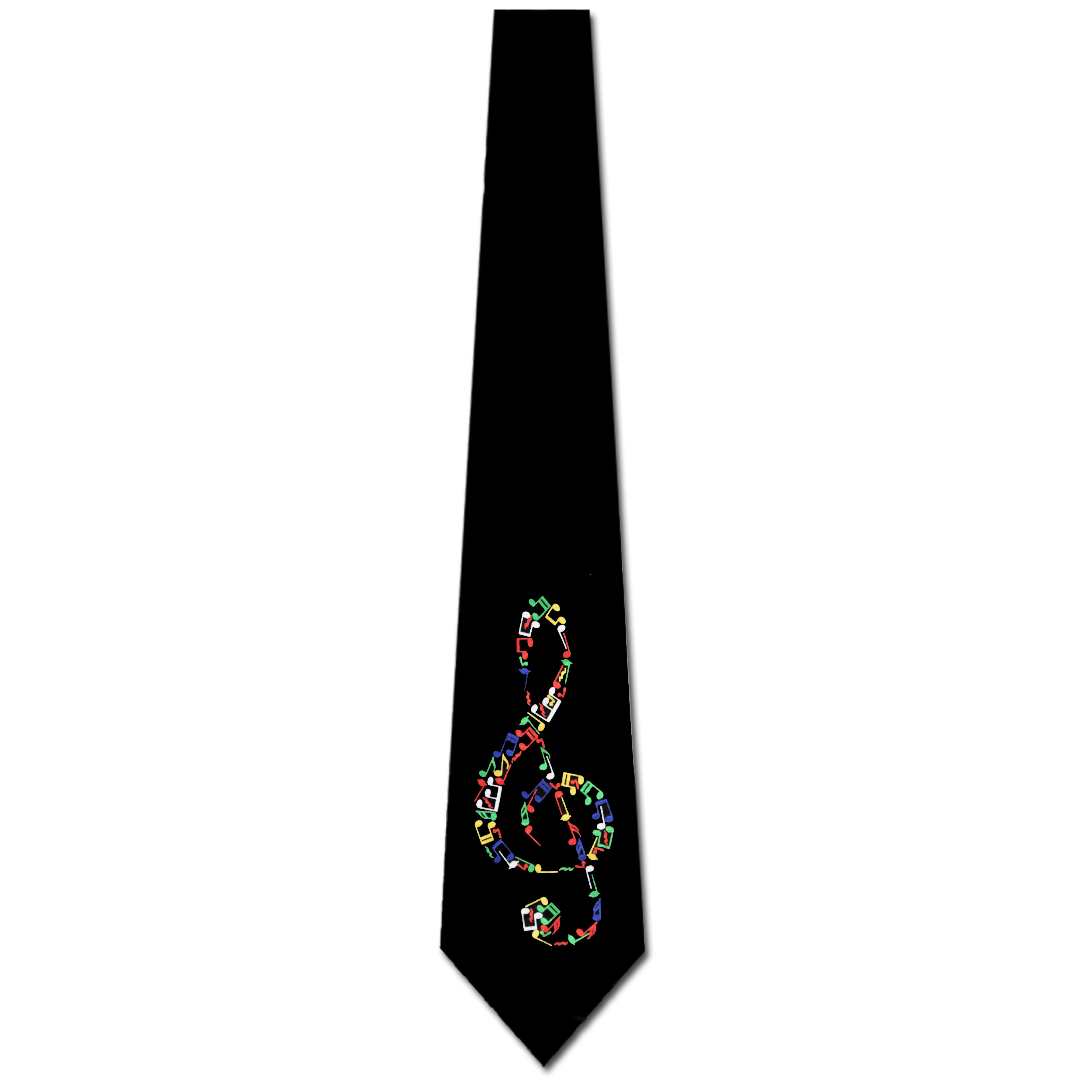 1866-100: Colorful Clef Neckties Bright Music Note Ties by Steven Harris at Abcties.com