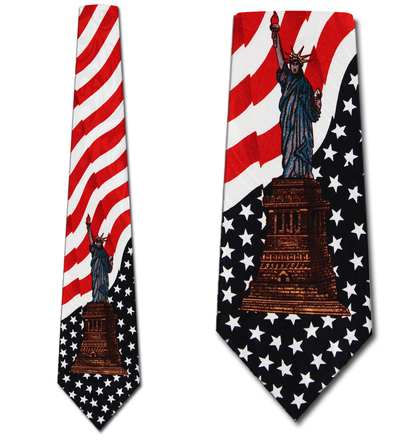 187-100: Statue of Liberty Ties with US Flag Neckties by Steven Harris