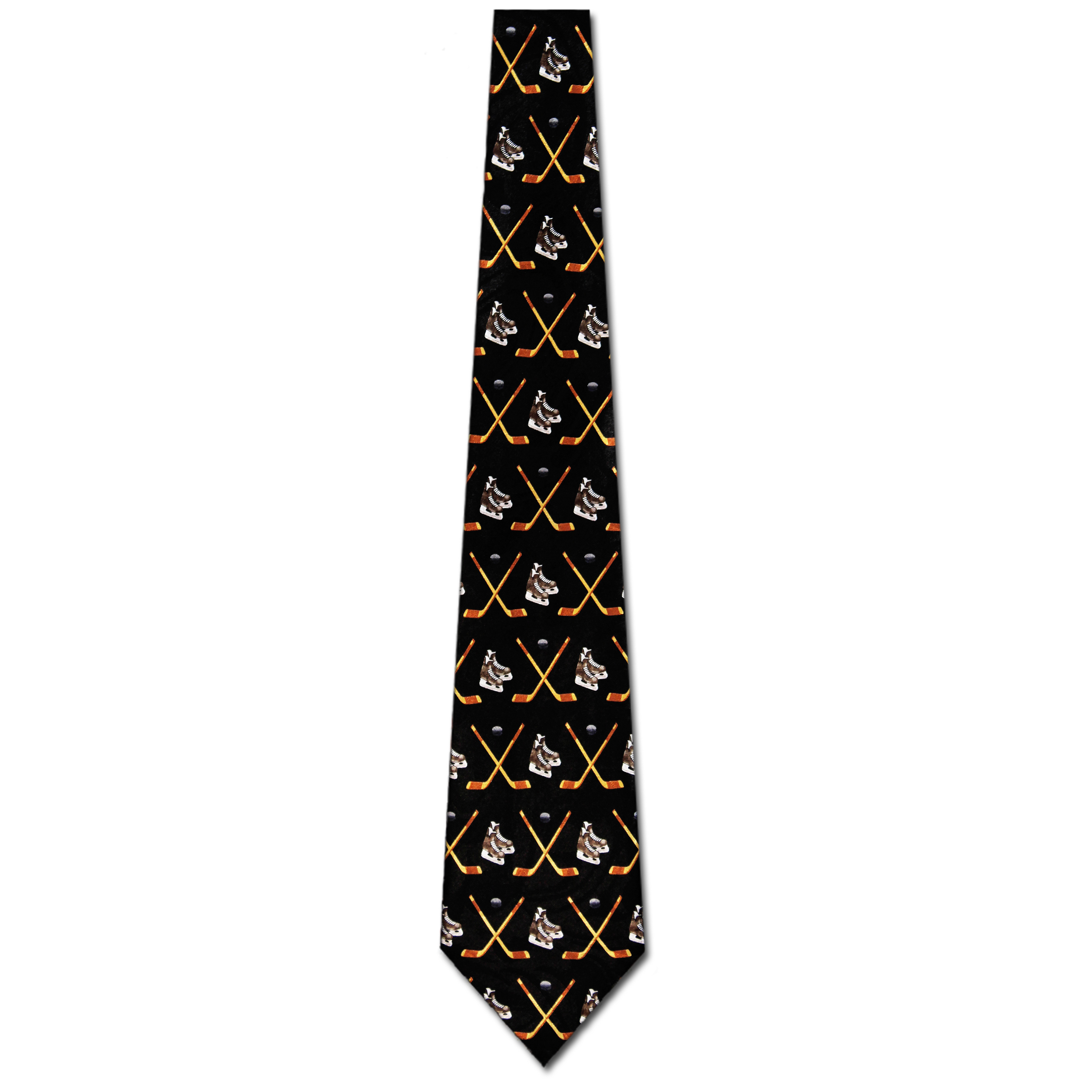 1874-100: Hockey Sticks and Skates Tie Ice Hockey Neckties by Steven Harris at Abcties.com