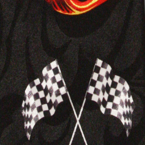 1878-100: Racing Flags Ties Flames Burn Out Neckties Black by Steven Harris