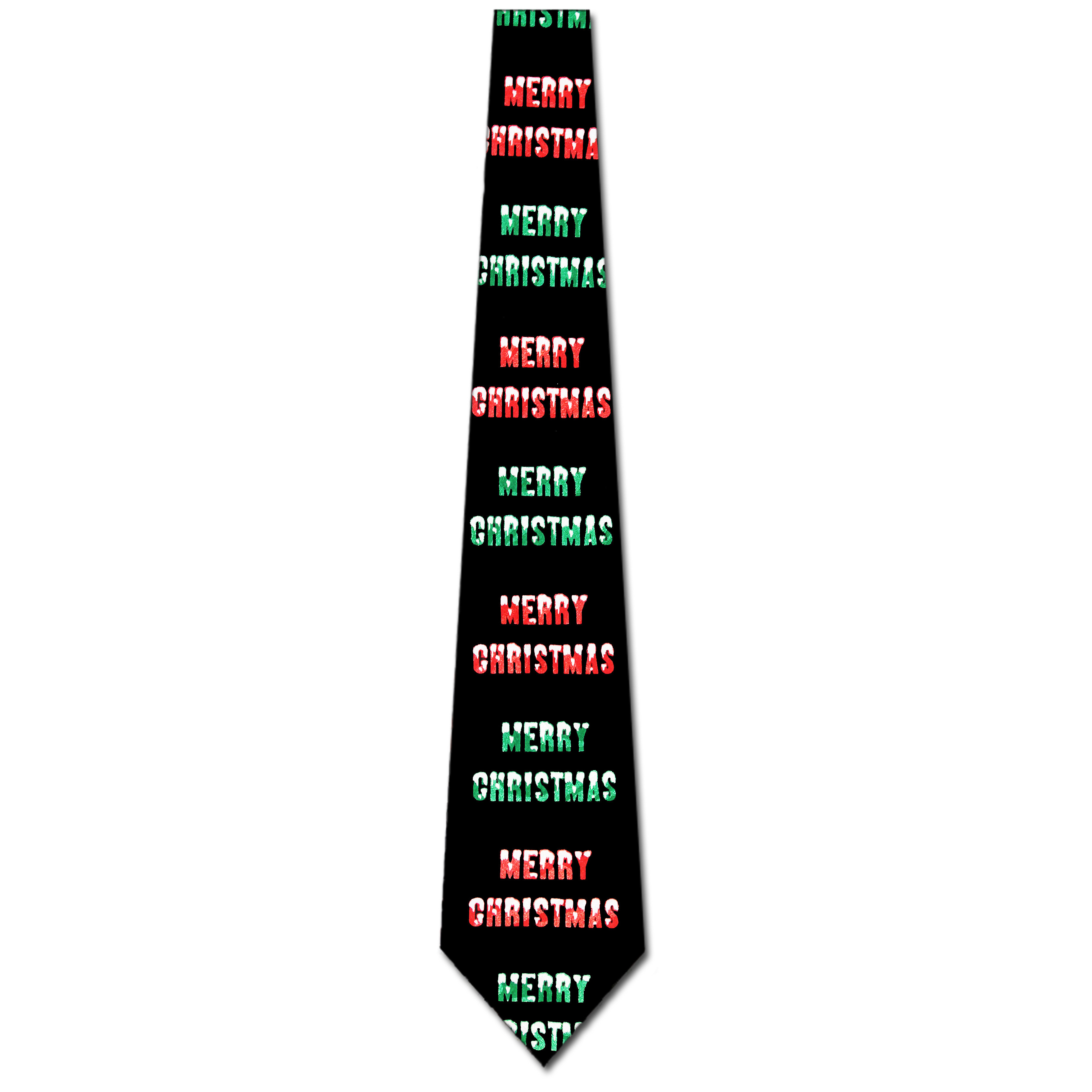 1880-100: Merry Christmas Ties Neckties Black by Steven Harris at Abcties.com