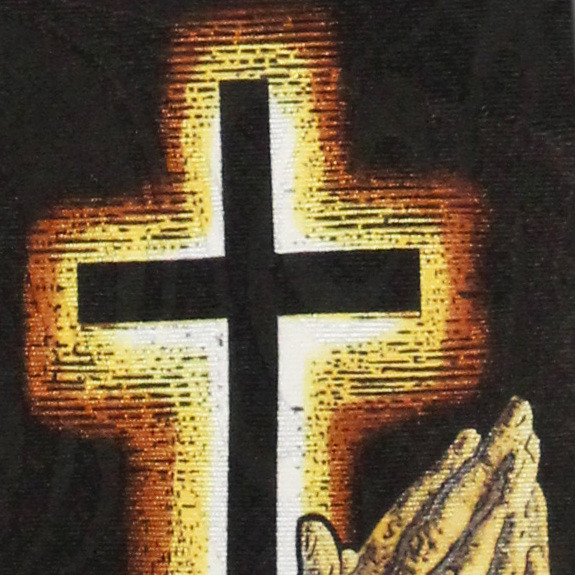 1889-100: Power of Prayer Neckties Praying Hands Ties Black by Steven Harris