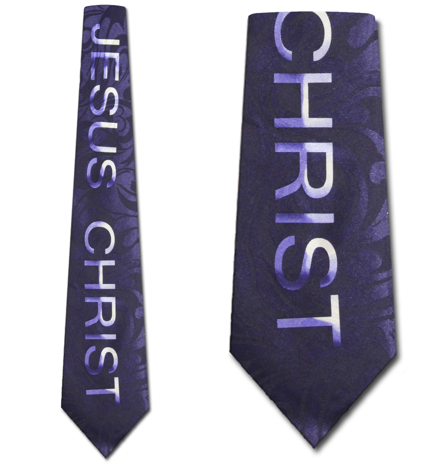 1903-102: Jesus Christ Vertical Ties Inspirational Religious Neckties Navy by Steven Harris