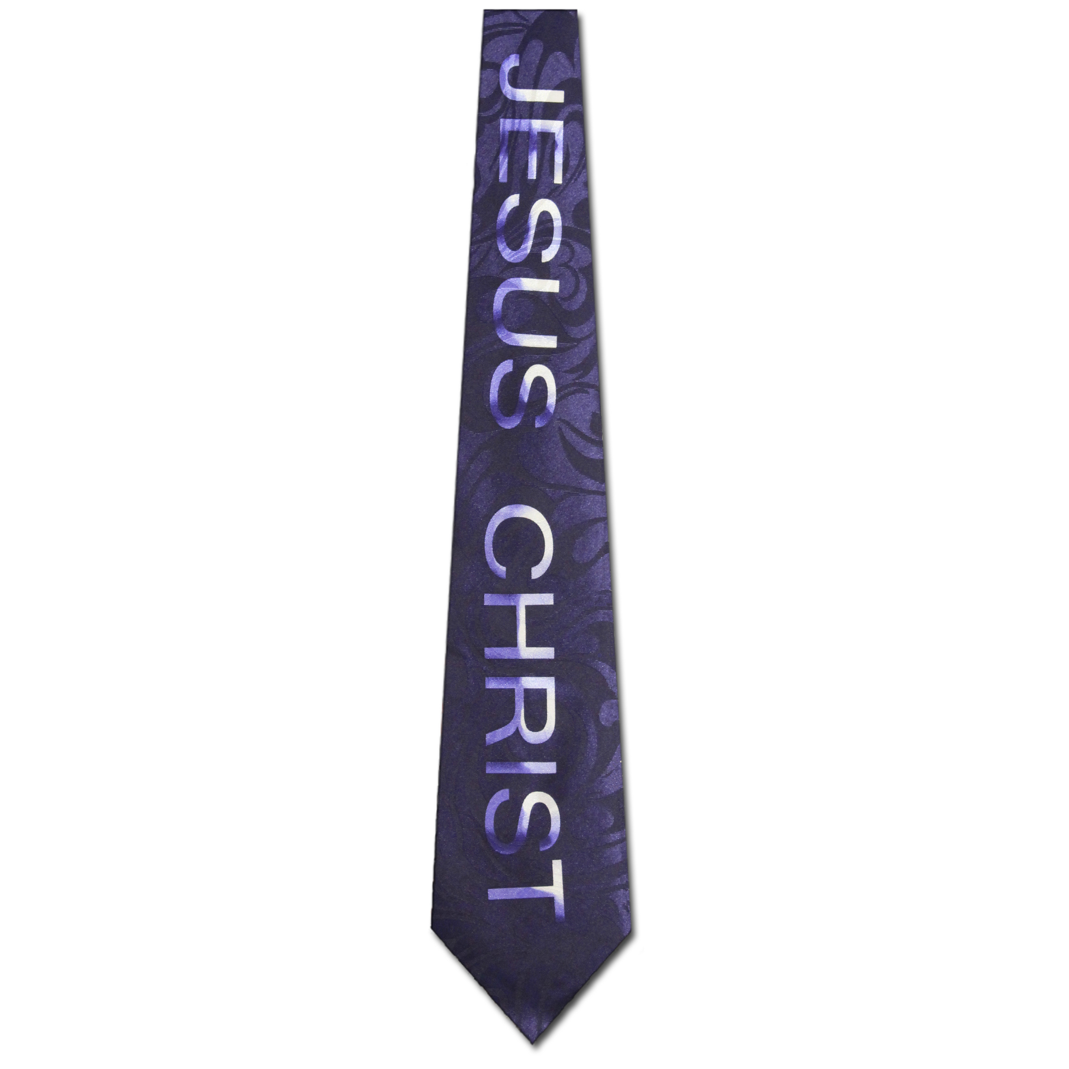 1903-102: Jesus Christ Vertical Ties Inspirational Religious Neckties Navy by Steven Harris at Abcties.com