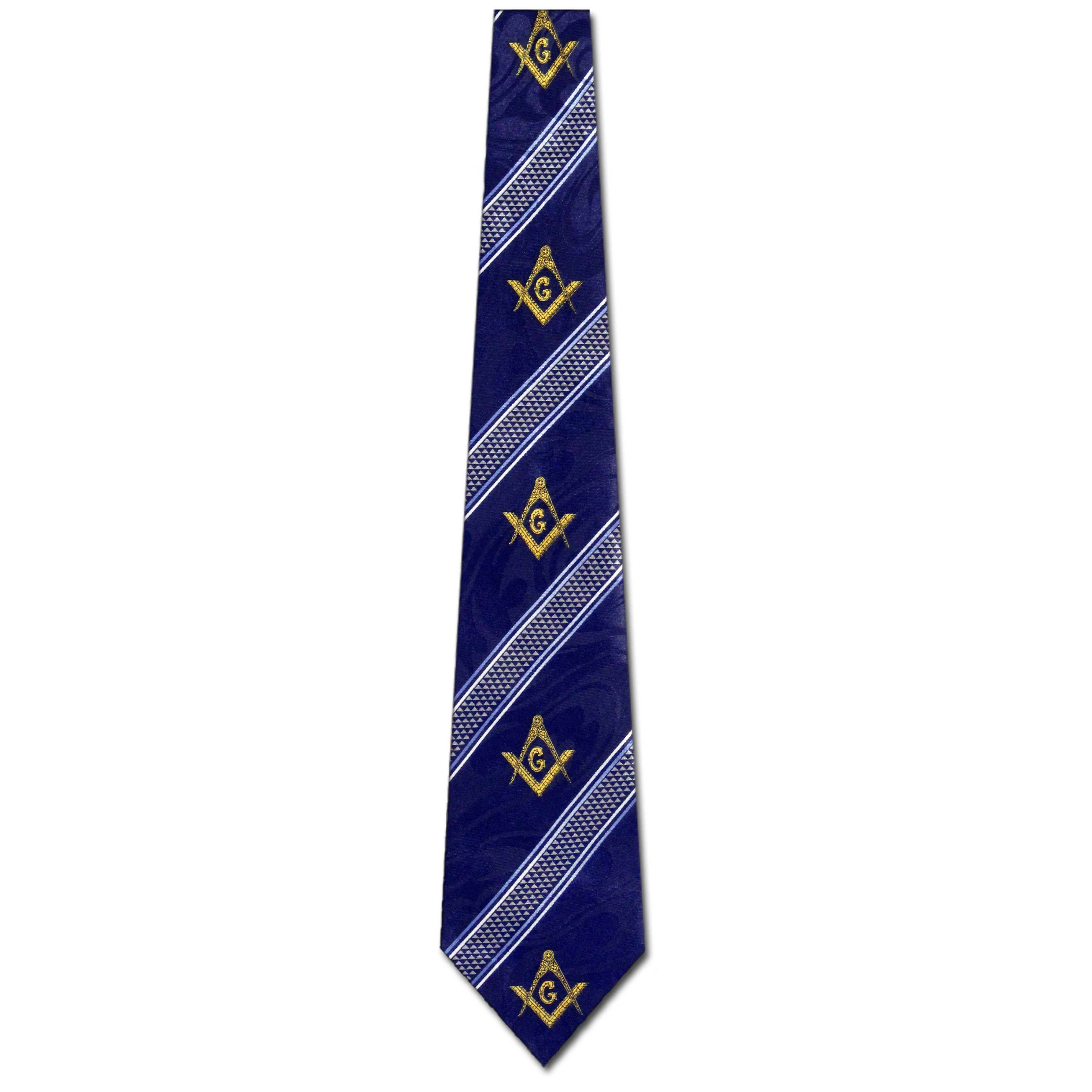 1906-102: Mason Stripe Ties Navy Masons Neckties by Steven Harris at Abcties.com