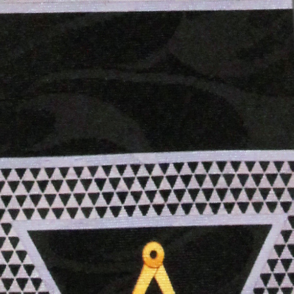 1908-100: Mason Panel Neckties Black Masons Ties by Steven Harris