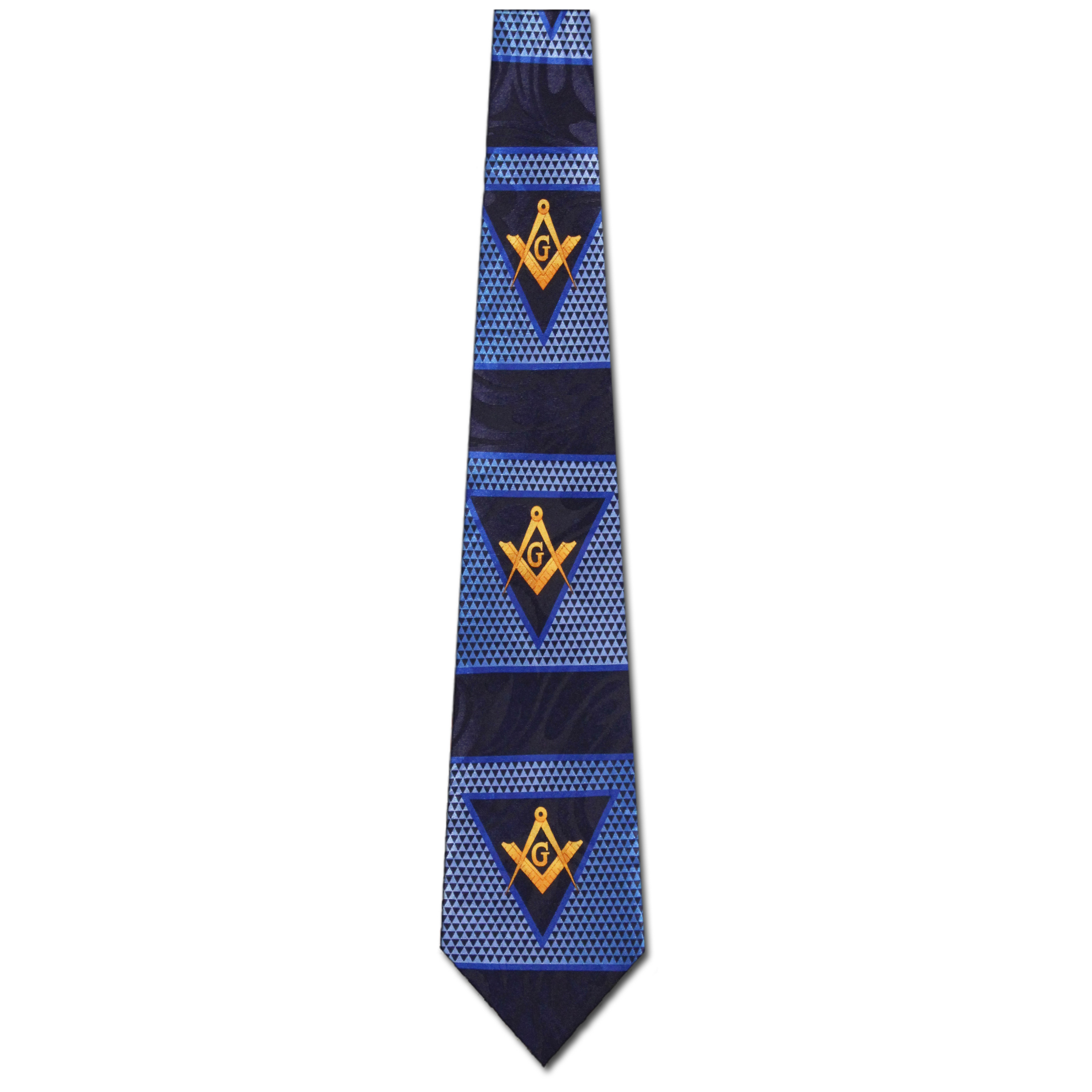 1908-102: Mason Panel Neckties Navy Masons Ties by Steven Harris at Abcties.com